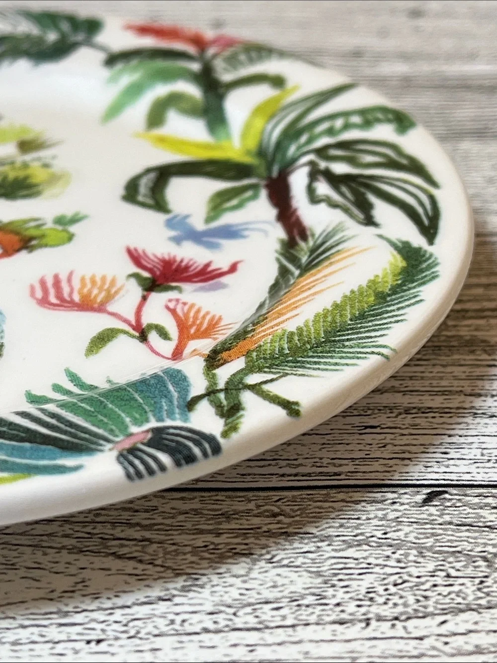 Gien Jardins Extraordinaires Artisan Tropical Foliage Coaster Trinket Plate